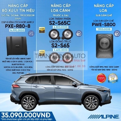 Cấu hình âm thanh Alpine cho xe Toyota Corolla Cross